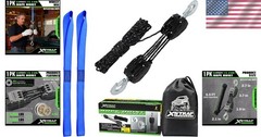 Heavy-Duty 2000LB 50ft Reflective Rope Hoist with 5:1 Lifting Power & Soft Loops