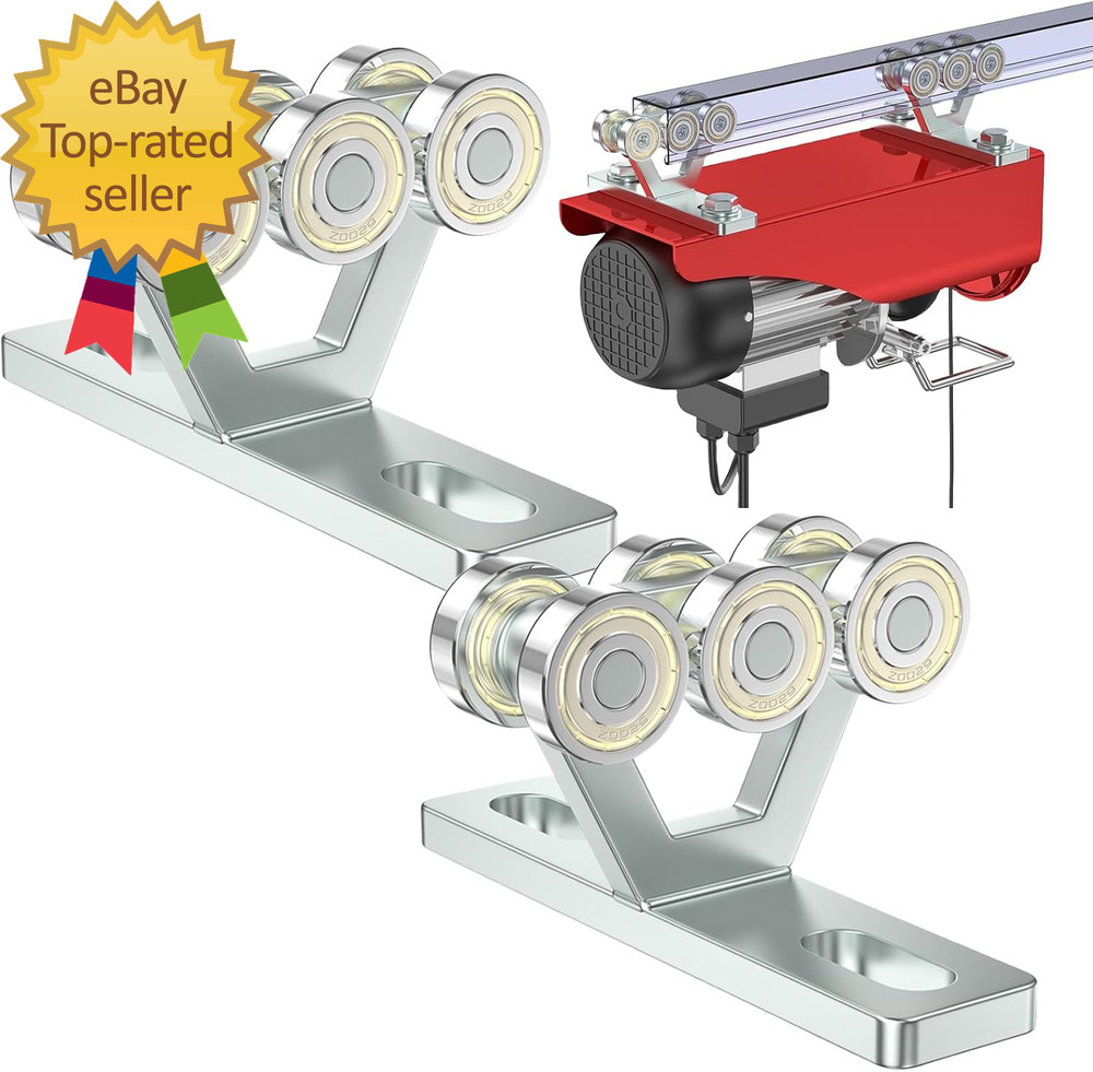 6 Wheel Hoist Trolley with Rollers – Strut Trolley Assembly for Electric Hoist –