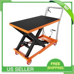 Hydraulic Scissor Lift Table Cart 500 lbs Capacity, 28.5” Max Lifting Height