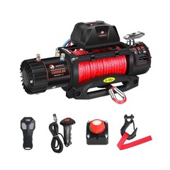 13000lb Electric Winch, Synthetic Rope, Battery Disconnect Switch, Low Profil…