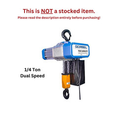 GORBEL GS ELECTRIC CHAIN HOIST, 1/4 TON CAPACITY, DUAL SPEED, 16/4 FPM