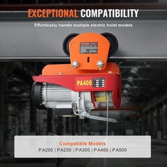 Durable Electric Hoist Trolley – 2200 lbs Capacity & Quick Installation Features