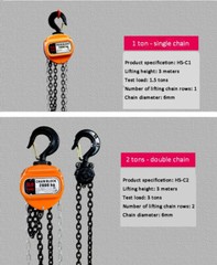 Triangular Hand Hoist 1 Ton 2 Tons 3 Tons Manual Chain Down Small Crane