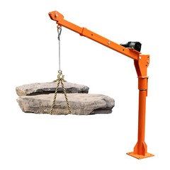 1100lbs Truck-Mounted Base Crane Hoist Lift Pickup with 12V Electric Winch New
