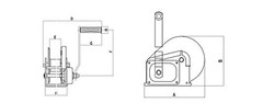 1200 lb WLL Tyler Tool Stainless Steel Hand Winch, Brake Winch Boat 4wd Trailer