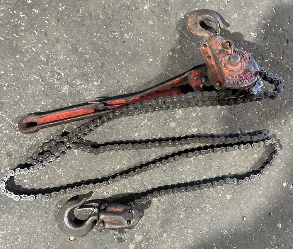Coffing Company Ratchet Lever Model A-1 Hoist 1 Chain 3/4 TON 2 Chains 1 1/2 TON