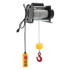 Electric Hoist Winch With Wired Control 881LBS Long Steel Wire Rope Lifting Tool