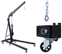 Heavy Duty 4000LBS Folding Engine Hoist Cherry Picker Shop Crane Hoist Lift