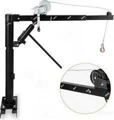 Pickup Truck Crane Hoist Manual Winch 360° Swivel 1000lbs Adjustable Heavy Duty