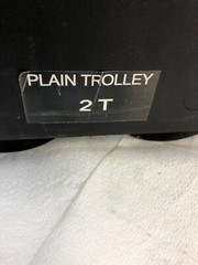 Mophorn 2T 4400Lbs Push Beam Trolley Black Color Plain Trolley Adjustable Width