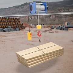 PA400 1KW Electric Hoist 200/400kg Dual Rope 30m Steel Wire Wired Control