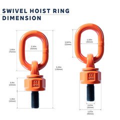 Heavy Duty M16 G80 Swivel Hoist Ring – 360° Rotation, 1.5 Ton Capacity, High Str
