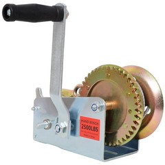 2500LB Two-Way Ratchet Hand Winch 32.8FT Blue Strap for Trailer Boat ATV