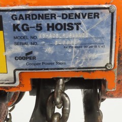 Gardner Denver K5HA05LRSAAA05 KG-5 Air Hoist Rope Control 550LB Cap. 10′ Lift