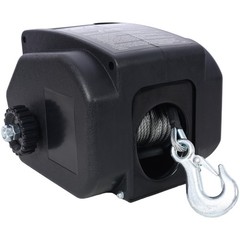 12V Trailer Winch 5000lb – Reversible Boat Winch w/ Galvanized Rope & Remote