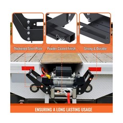ECOTRIC 10x 4 1/2 Cradle Winch Mount Mounting Plate 8000-13,000 Lb Capacity W…