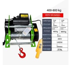 Electric Hoist Winch 220V Wireless Control Home Use Lifting Crane Small Crane