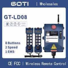 8 Buttons Switch Double Speed Industrial Wireless Remote Control AC/DC 18V-440V