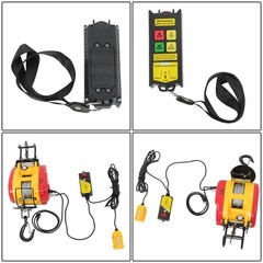 1100lbs 500kg 2in1 Portable Electric Hoist Winch Wire & Wireless Remote Control