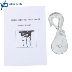 850W Electric Hoist 880lbs Crane Winch with Wired Remote Control 110V