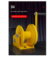 Hand Hoist Pounds Self Locking Manual Winch with Wire Rope and Hook Hand Tool