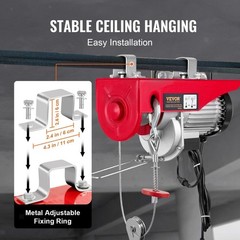 Attic Lift 2200 Electric Hoist Remote Control Heavy Duty Motorized Ceiling Winch