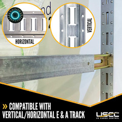 Adjustable Steel E Track Load Bars 92″-103″ (2-Pack) – 1,500 LBS Capacity NEW