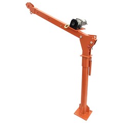 Small Indoor Crane 3000 lbs Remote Control Winch Hoist Universal adjustable