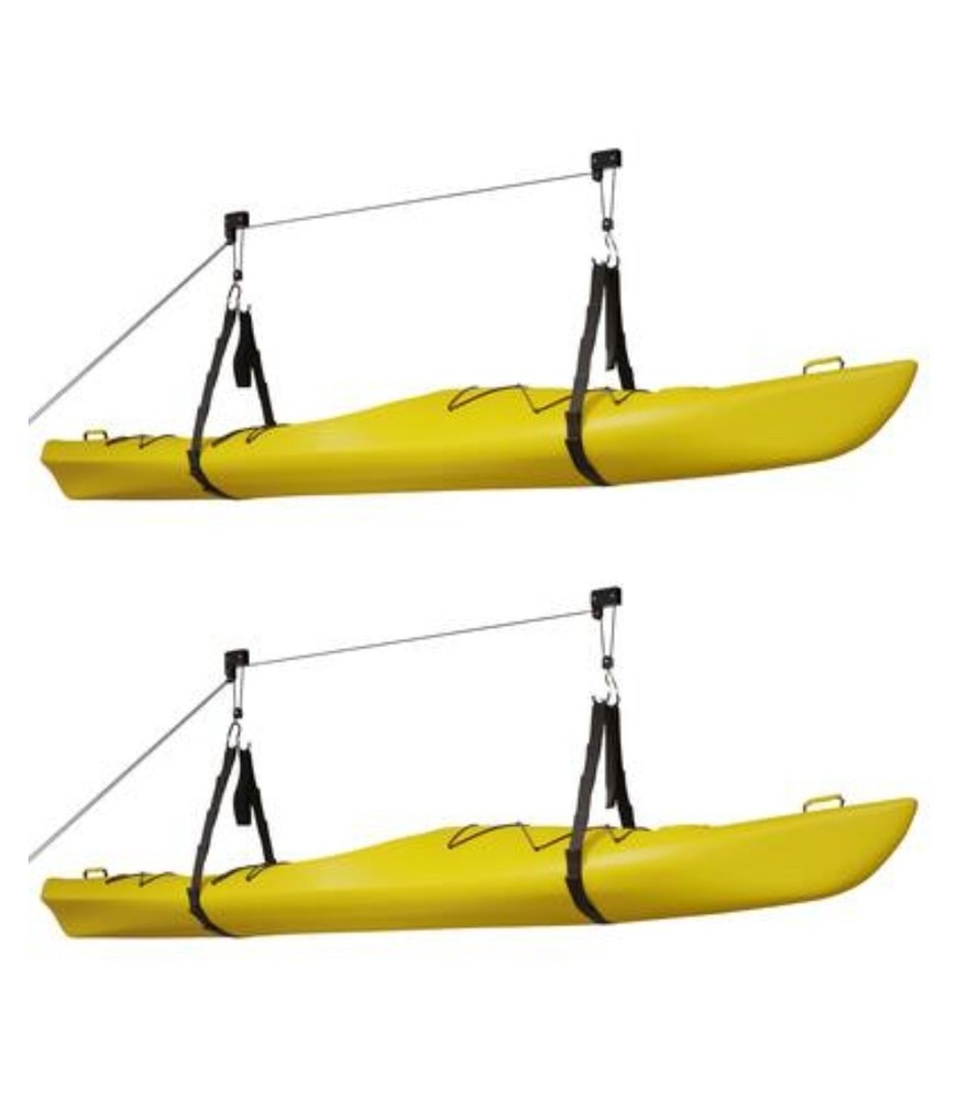 RAD Sportz – Overhead Bike / Kayak Storage Hoist Pulley Black *2PACK* 125LB Cap