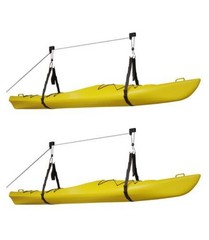 RAD Sportz – Overhead Bike / Kayak Storage Hoist Pulley Black *2PACK* 125LB Cap