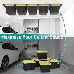 EVERHANGER Ceiling Storage Rack, Heavy Duty Overhead Garage Storage Rack, Adj…