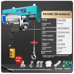 PA1500 PA1200 Mini Electric Hoist 220V Household Crane 1-Ton Small Crane