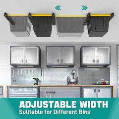 EVERHANGER Ceiling Storage Rack, Heavy Duty Overhead Garage Storage Rack, Adj…