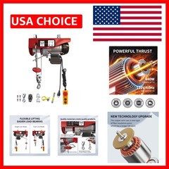 Electric Hoist, 440 lbs Material Handling Tool, 110V Electric Winch with 14ft…