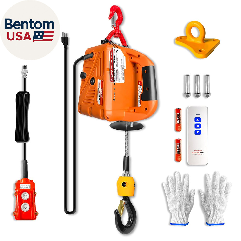 3 in 1 Electric Hoist Winch, 1500W Portable Electric Power Winch, 120V Electric
