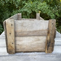 Vintage Shipping Crate Blue Boy 1 1/2 Ton Hoist Wooden Box Chisholm Moore Hoist