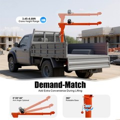 1100 LB Truck-Mounted Crane Hoist Truck-Mounted Crane with 12V Electric Winch