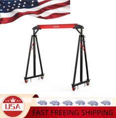 Portable Gantry Crane 2 Ton 4400 LBS, Adjustable Steel Lift Crane with Locking W