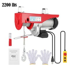 2200lbs Electric Hoist Crane Winch Electric Steel Wire Winch 40FT Lifting Height