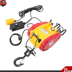 2-in-1 Electric Hoist Winch, 1100 lbs Capacity with Wireless&Wire Remote Control
