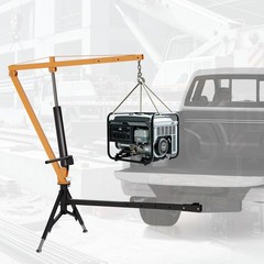 1000lbs Hydraulic Pickup Truck Crane Hitch Mounted Crane 360° Swivel Hoist Lift