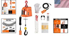 Efficient 3-in-1 Electric Hoist Winch – 110/120V, 41ft, Ideal for Heavy Lifting