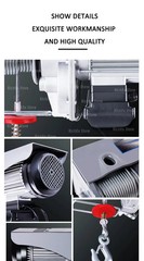 Mini Electric Hoist 220V Home Use Small Crane 1 Ton/0.5T Winch Renovation Crane