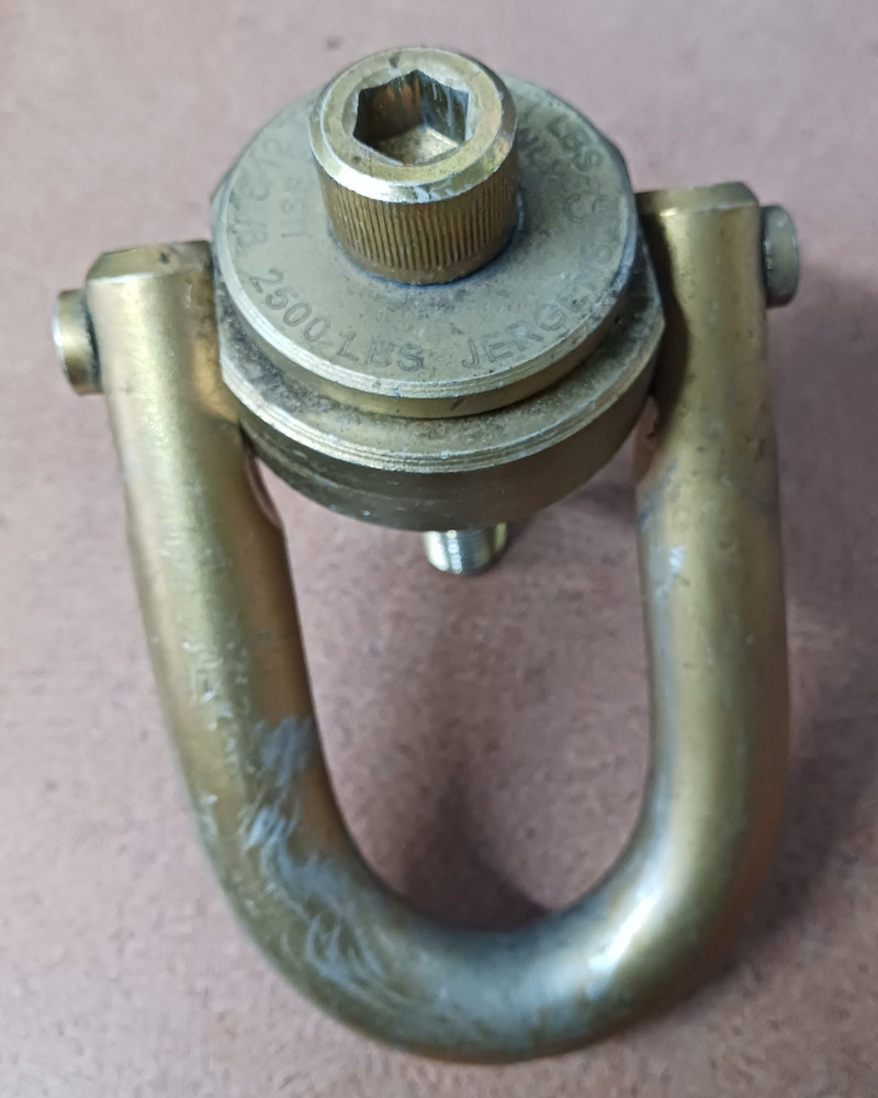 Jergens 2,500 Lbs. Load Capacity, Safety Engineered Center Pull Hoist Ring