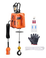 3-in-1 Portable Electric Hoist Winch 1100LBS Wired/Wireless Remote Control