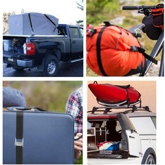 600 lbs Capacity 2 Ft x 1 Inch Ratchet Strap, Heavy-Duty Adjustable Lashing T…