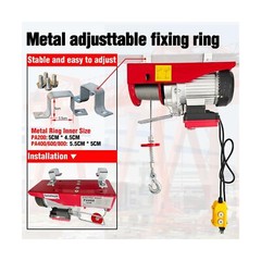 Electric Hoist 2 in 1,880lbs Electric Hoist Winch with 98ft Wireless Control&…