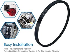 TP250 Ladder Elevator V-Drive Belt Size 51 Inches Replacement Tranzporter Roof,