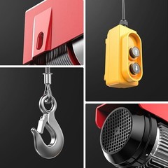 220V Electric Hoist Remote-Controlled Household Micro-Mini Crane 1-Ton Lifter