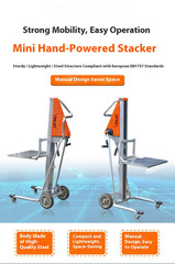 Hand Crank Stacker Mini Carrier Lightweight Portable Lifting Workstation Trucks